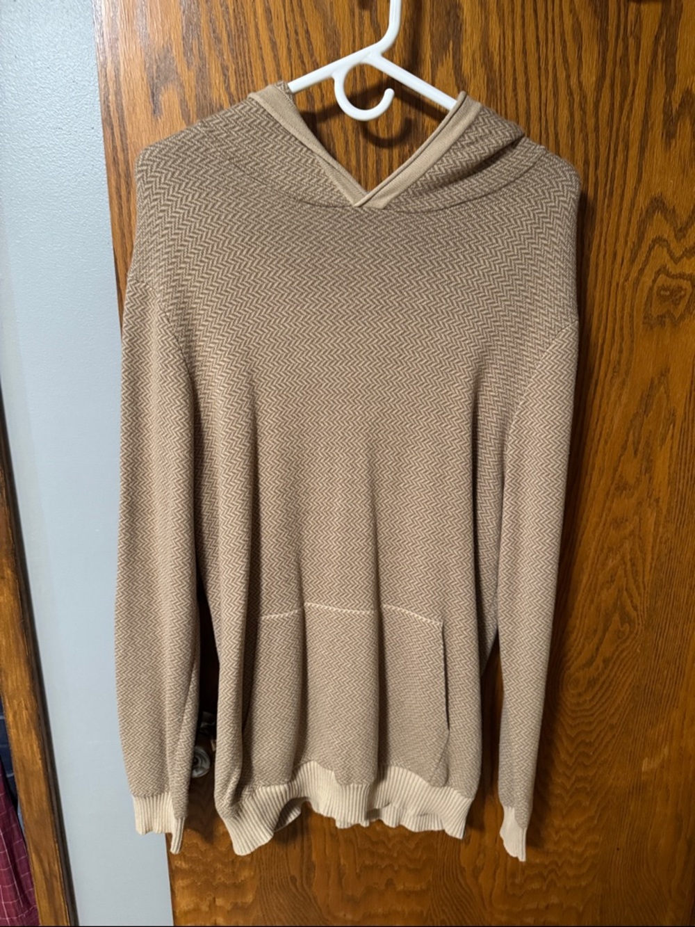 The Normal Brand Men's Turtleneck Hoodie in Beige